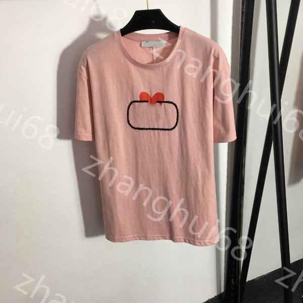 23ss womens designer clothing tee womens t-shirt round neck pure cotton beaded love print casual short sleeves t-shirt women clothes, White
23ss womens designer clothing tee womens t-shirt round neck pure cotton beaded love print casual short sleeves t-shirt women clothes, White