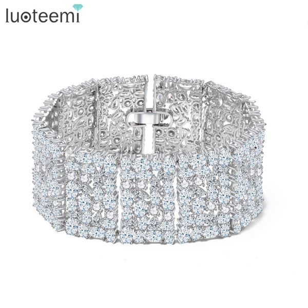 chain luoteemi luxury wide full shining micro cubic zircon paved silver color bracelet for women wedding bride crystal bangle 230506, Black
chain luoteemi luxury wide full shining micro cubic zircon paved silver color bracelet for women wedding bride crystal bangle 230506, Black