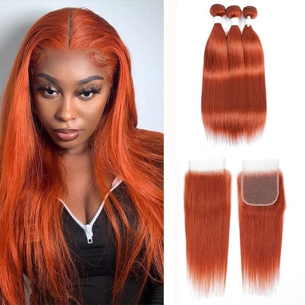 350 ginger bundles human hair straight bundles with 4x4 lace closure sew in weave unprocessed 10a brazilian virgin soft ginger orange hair e, Black
350 ginger bundles human hair straight bundles with 4x4 lace closure sew in weave unprocessed 10a brazilian virgin soft ginger orange hair e, Black