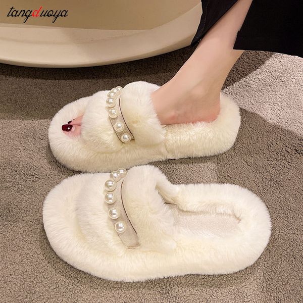pearl platform furry slippers womens winter warm slippers cozy soft plush non slip comfortable luxury indoor house shoes sapato, Black
pearl platform furry slippers womens winter warm slippers cozy soft plush non slip comfortable luxury indoor house shoes sapato, Black