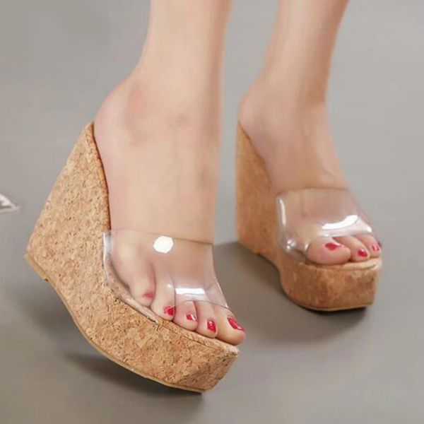 clear heels slippers summer pvc transparent platform wedges sandals women fashion high heels female summer shoes wedding sandals, Black
clear heels slippers summer pvc transparent platform wedges sandals women fashion high heels female summer shoes wedding sandals, Black