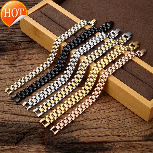 stainless steel mens jewelry silver black gold link chain bracelet fashion watch band bracelets for men women
stainless steel mens jewelry silver black gold link chain bracelet fashion watch band bracelets for men women