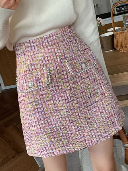 skirts hma autumn and winter small fragrant bright silk bead skirt women's high waist woolen a-line tweed short skirt 230506, Black
skirts hma autumn and winter small fragrant bright silk bead skirt women's high waist woolen a-line tweed short skirt 230506, Black