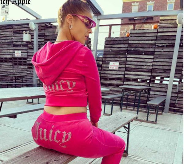 women's tracksuit juicy apple women's tracksuits velvet sewing suits outfit two piece jogging set velour sweatshirt met hoodie pan, Gray
women's tracksuit juicy apple women's tracksuits velvet sewing suits outfit two piece jogging set velour sweatshirt met hoodie pan, Gray