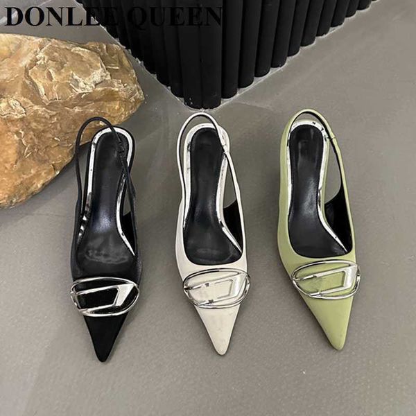 fashion metal buckle pumps woman slingback sandals ladies elegant high heels pointed toe dress shoes slip on mule 0508, Black
fashion metal buckle pumps woman slingback sandals ladies elegant high heels pointed toe dress shoes slip on mule 0508, Black