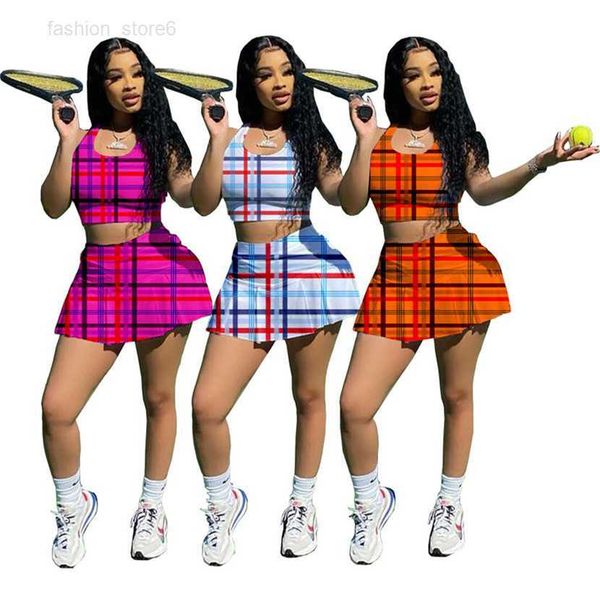 wholesale women dress sets summer plaid outfits pullover tank pleated skirt matching set casual skirt suits dhl 7165, Black;gray
wholesale women dress sets summer plaid outfits pullover tank pleated skirt matching set casual skirt suits dhl 7165, Black;gray