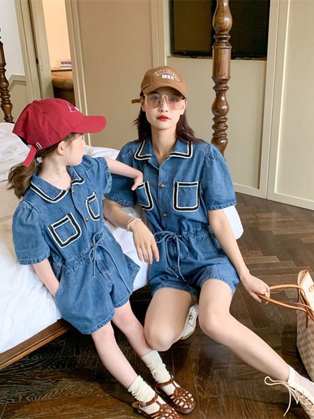 family matching outfits korean version parent-child wear mother-daughter denim jumpsuit children's denim clothing mommy and me clothes, Blue
family matching outfits korean version parent-child wear mother-daughter denim jumpsuit children's denim clothing mommy and me clothes, Blue