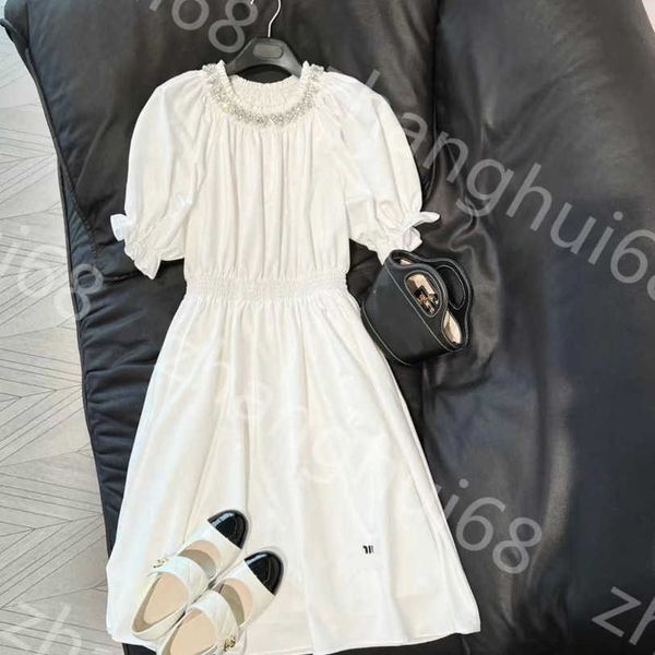 23ss women dress womens designer clothing summer dresses collar fold pleated pearl rhinestone embroidery letter bubble short sleeve dress wo, Black;gray
23ss women dress womens designer clothing summer dresses collar fold pleated pearl rhinestone embroidery letter bubble short sleeve dress wo, Black;gray