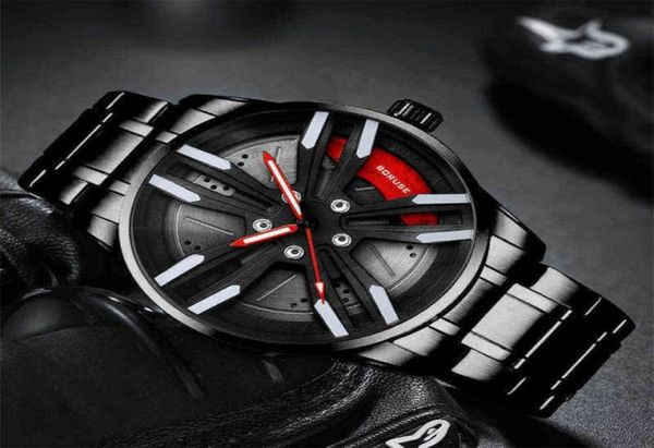 watches men wheel rim hub watch stainless steel sport car quartz waterproof creative leather luminous clock relogio masculio 220722029291, Slivery;black
watches men wheel rim hub watch stainless steel sport car quartz waterproof creative leather luminous clock relogio masculio 220722029291, Slivery;black