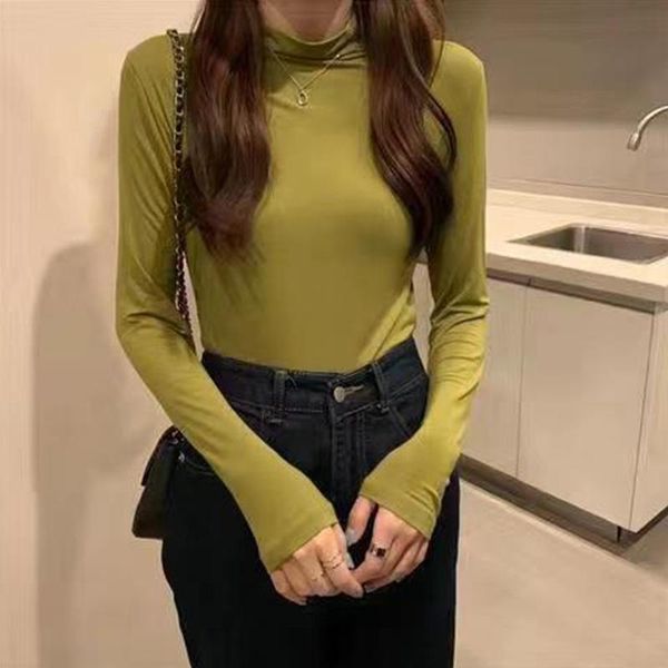 t-shirt women pullover turtleneck sweater autumn long sleeve slim korean simple basic solid color jumper t shirt women, White
t-shirt women pullover turtleneck sweater autumn long sleeve slim korean simple basic solid color jumper t shirt women, White
