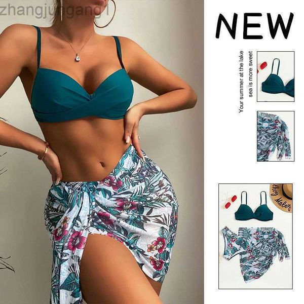 designer bikini 2023 new split three piece set high waist backless solid deep v swimwear, White;black
designer bikini 2023 new split three piece set high waist backless solid deep v swimwear, White;black
