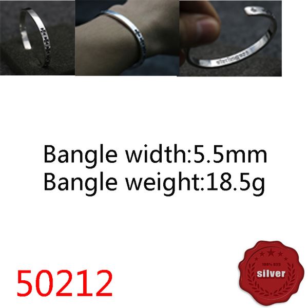 50212 hip hop s925 sterling silver open bracelet punk style vintage personalized cross flower letter jewelry couple popular accessories, Black
50212 hip hop s925 sterling silver open bracelet punk style vintage personalized cross flower letter jewelry couple popular accessories, Black