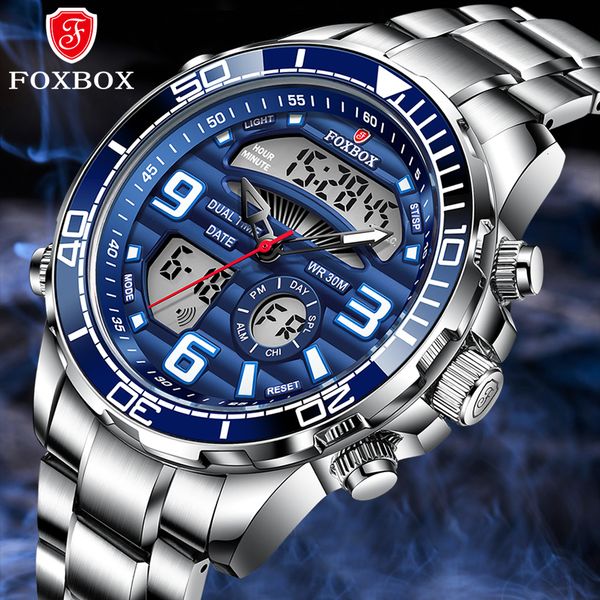 wristwatches lige brand foxbox mens watch luxury business digital dual display quart for men waterproof luminous chronograph wristwatch 2305, Slivery;brown
wristwatches lige brand foxbox mens watch luxury business digital dual display quart for men waterproof luminous chronograph wristwatch 2305, Slivery;brown