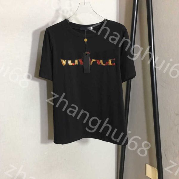 23ss womens designer clothing tee womens t-shirt round neck pure cotton chest glitter embroidery lettering casual short sleeves t-shirt wom, White
23ss womens designer clothing tee womens t-shirt round neck pure cotton chest glitter embroidery lettering casual short sleeves t-shirt wom, White