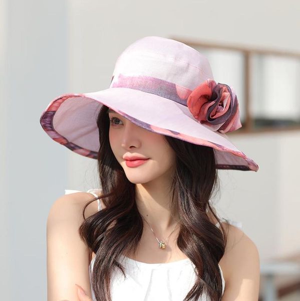 wide brim hats elegant sun hat for women summer large ladies fashion flower fisherman antiuv travel beach 20226080056, Blue;gray
wide brim hats elegant sun hat for women summer large ladies fashion flower fisherman antiuv travel beach 20226080056, Blue;gray