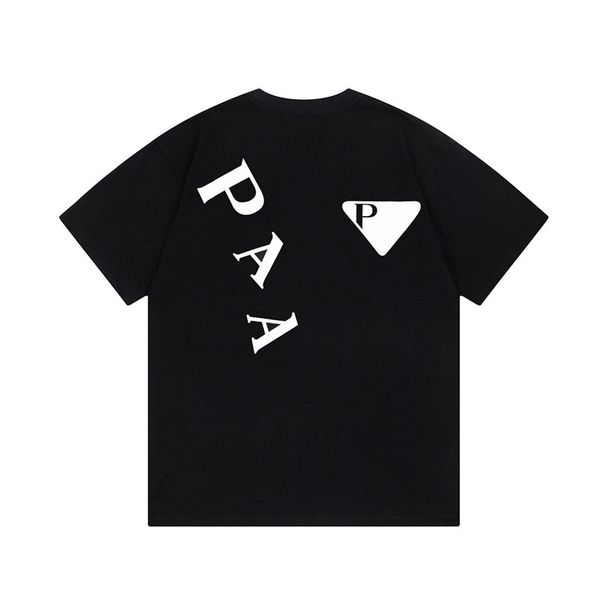 luxury designer t-shirt men's women solid color cotton tees black and white inverted triangle prad shirt casual outdoor sports tshirt h, White;black
luxury designer t-shirt men's women solid color cotton tees black and white inverted triangle prad shirt casual outdoor sports tshirt h, White;black