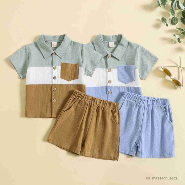 clothing sets kids children boys summer clothing sets contrast color button pocket short sleeve t-shirts elastic shorts gentleman outfits, White
clothing sets kids children boys summer clothing sets contrast color button pocket short sleeve t-shirts elastic shorts gentleman outfits, White