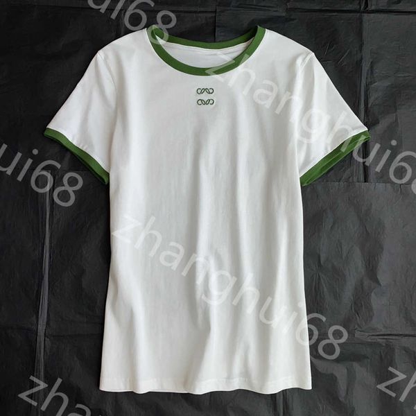 23ss womens designer clothing tee womens t-shirt round neck pure cotton color matching embroidery letter logo casual short sleeves t-shirt, White
23ss womens designer clothing tee womens t-shirt round neck pure cotton color matching embroidery letter logo casual short sleeves t-shirt, White