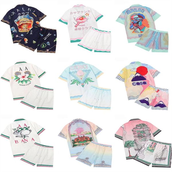 2023 casablanc-s 22ss designer shirts masao san print mens casual shirt womens loose silk shirt short sleeves luxury t-shirt highquality tee, White;black
2023 casablanc-s 22ss designer shirts masao san print mens casual shirt womens loose silk shirt short sleeves luxury t-shirt highquality tee, White;black