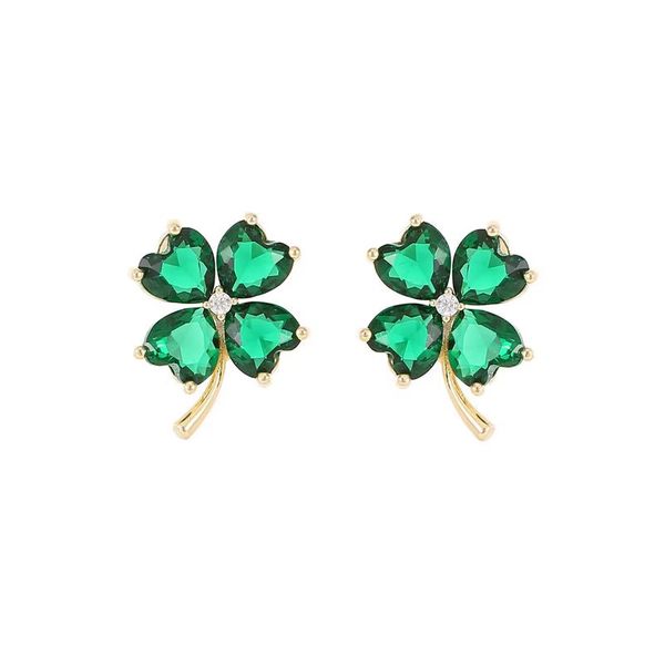 luxury designer four-leaf clover stud earrings for women french style cz bling diamond gold plated heart shape 4 leaf stud ear rings female, Golden;silver
luxury designer four-leaf clover stud earrings for women french style cz bling diamond gold plated heart shape 4 leaf stud ear rings female, Golden;silver