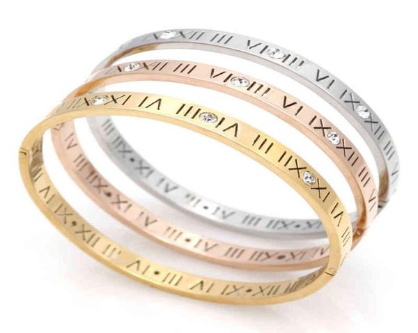 new titanium steel roman numeral diamond inlaid rose gold bracelet female character zircon couple bracelet1102455, Black
new titanium steel roman numeral diamond inlaid rose gold bracelet female character zircon couple bracelet1102455, Black