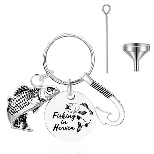 fishing in heaven cremation urn keychain fish memory key tag -fish urn memorial keychain-ashes keychain cremation jewelry, Silver
fishing in heaven cremation urn keychain fish memory key tag -fish urn memorial keychain-ashes keychain cremation jewelry, Silver