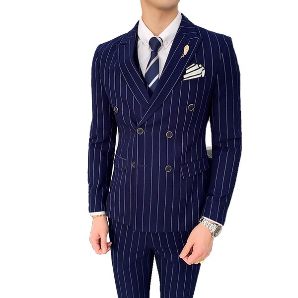 men's suits blazers jacket vest pants high-end brand formal striped men's business suit 3-piece set groom wedding dress double bre, White;black
men's suits blazers jacket vest pants high-end brand formal striped men's business suit 3-piece set groom wedding dress double bre, White;black