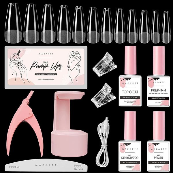 nail practice display makartt gel x kit uv glue 15ml coffin tips medium prebuffed soft s clear full cover 5w mini lamp 230505
nail practice display makartt gel x kit uv glue 15ml coffin tips medium prebuffed soft s clear full cover 5w mini lamp 230505