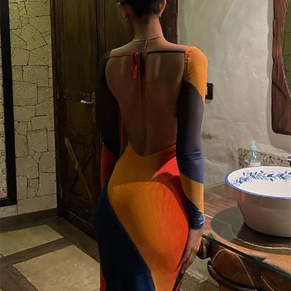 party dresses backless maxi fashion print long sleeve bodycon beach outfits summer evening club 230505, White;black
party dresses backless maxi fashion print long sleeve bodycon beach outfits summer evening club 230505, White;black