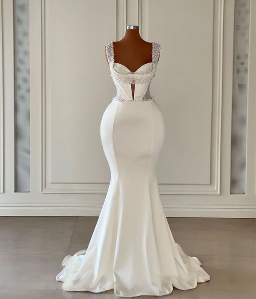 elegant mermaid prom dresses sleeveless v neck straps appliques sequins beaded 3d lace pearls satin floor length evening dress bridal gowns, Black
elegant mermaid prom dresses sleeveless v neck straps appliques sequins beaded 3d lace pearls satin floor length evening dress bridal gowns, Black