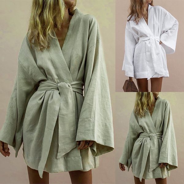 women's swimwear women long blouses spring casual bandage cotton linen ladies laceup loose shirts solid white oversize 230506, White;black
women's swimwear women long blouses spring casual bandage cotton linen ladies laceup loose shirts solid white oversize 230506, White;black