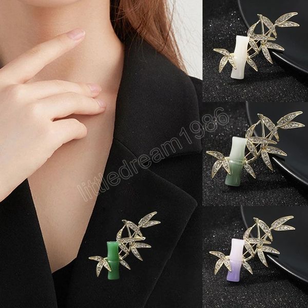 trendy green bamboo brooches for women men vintage metal zircon leaves brooch suit coat pins jewelry clothes accessories, Gray
trendy green bamboo brooches for women men vintage metal zircon leaves brooch suit coat pins jewelry clothes accessories, Gray