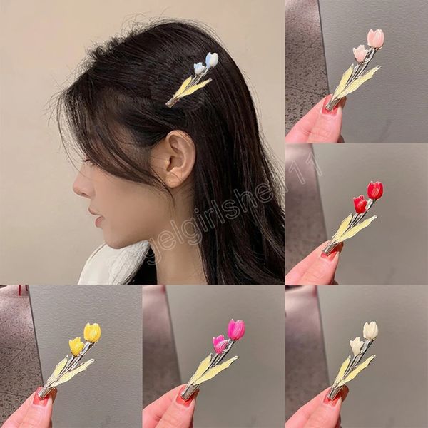 sweet colorful tulips hair clips for women styling hair clips flower korean hairpins headdress girls fashion headwear, Slivery;white
sweet colorful tulips hair clips for women styling hair clips flower korean hairpins headdress girls fashion headwear, Slivery;white