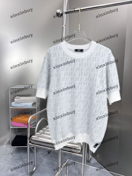 xinxinbuy men designer tee t shirt 23ss knitted double letter jacquard fabric short sleeve cotton women green khaki s-2xl, Black;brown
xinxinbuy men designer tee t shirt 23ss knitted double letter jacquard fabric short sleeve cotton women green khaki s-2xl, Black;brown