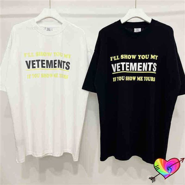 dy8d vetements show tee men women my yours tshirt cotton vtm big oversize short sleeve, White;black
dy8d vetements show tee men women my yours tshirt cotton vtm big oversize short sleeve, White;black