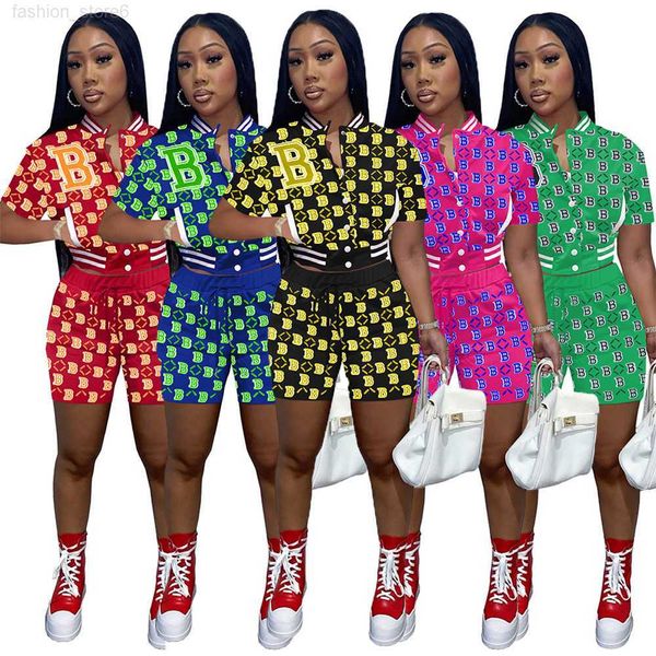 2023 designer baseball uniform outfits women tracksuits two piece set summer short sleeve shirt shorts b letters sweatsuits print bulk whole, Gray
2023 designer baseball uniform outfits women tracksuits two piece set summer short sleeve shirt shorts b letters sweatsuits print bulk whole, Gray