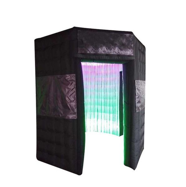 2.4m/2.2m led lighting black octagon inflatable p booth tent enclosure pbooth for rental with 2 doors
2.4m/2.2m led lighting black octagon inflatable p booth tent enclosure pbooth for rental with 2 doors