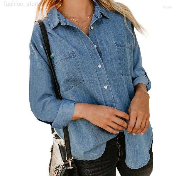 women's blouses spring autumn denim woman blouse long sleeve female shirt drop shirts for men, White
women's blouses spring autumn denim woman blouse long sleeve female shirt drop shirts for men, White