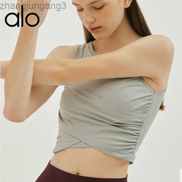 desginer alo yoga sports fitness short cross pleated sleeveless vest sports slim elastic suit women, White
desginer alo yoga sports fitness short cross pleated sleeveless vest sports slim elastic suit women, White