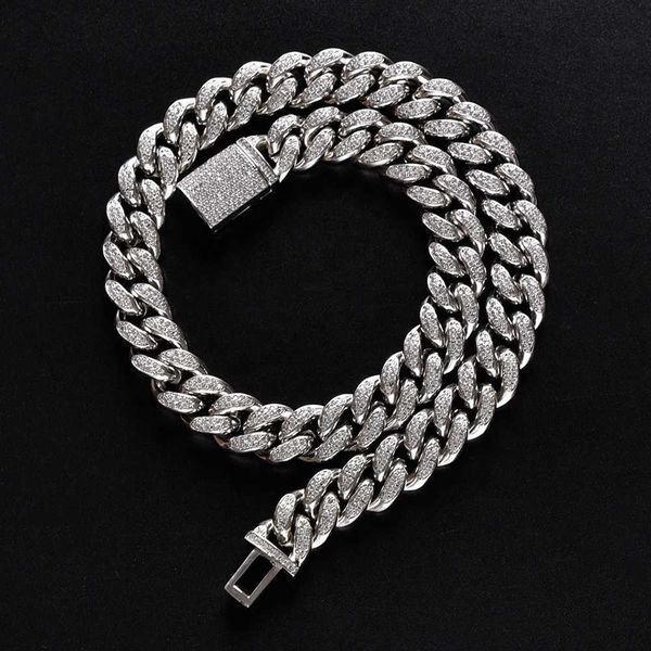 14mm hip hop iced out cz zircon collar de cadena cubana eslabones cubano necklace miami cuban link chain for men women, Silver
14mm hip hop iced out cz zircon collar de cadena cubana eslabones cubano necklace miami cuban link chain for men women, Silver