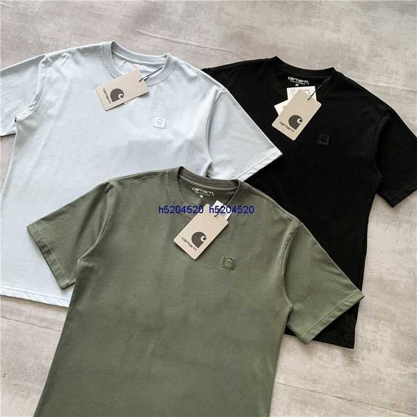 23 summer new men's and women's t shirt fashion tooling brand carhart military style square label same color embroidery short slee, White;black
23 summer new men's and women's t shirt fashion tooling brand carhart military style square label same color embroidery short slee, White;black