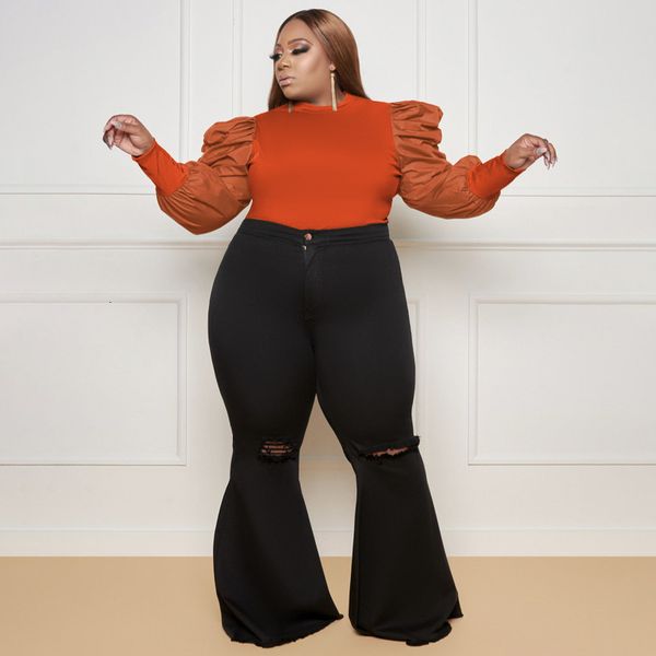 women's plus size tshirt women autumn puff sleeve shirt for lady fashion solid blouse casual crop fall clothes wholesale 230506, Black
women's plus size tshirt women autumn puff sleeve shirt for lady fashion solid blouse casual crop fall clothes wholesale 230506, Black