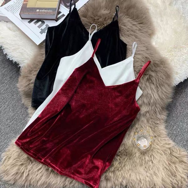 camisoles tanks fashion women velour tank crop summer korean streetwear gold velvet camisole elegant vest 230506, Black;white
camisoles tanks fashion women velour tank crop summer korean streetwear gold velvet camisole elegant vest 230506, Black;white