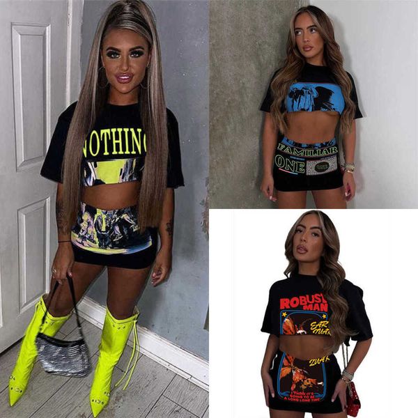 women dresses letter print black 2 piece set matching streetwear suits short sleeve bare midriff crop mini skirt sets, Black;gray
women dresses letter print black 2 piece set matching streetwear suits short sleeve bare midriff crop mini skirt sets, Black;gray