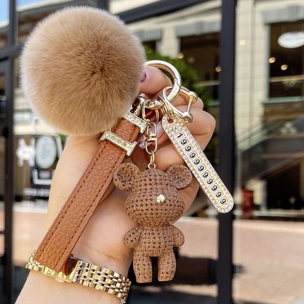 keychain designer key chain luxury bag charm female cute bear car key ring fashion fur ball pendant male trendy accessories number plate cre, Silver
keychain designer key chain luxury bag charm female cute bear car key ring fashion fur ball pendant male trendy accessories number plate cre, Silver