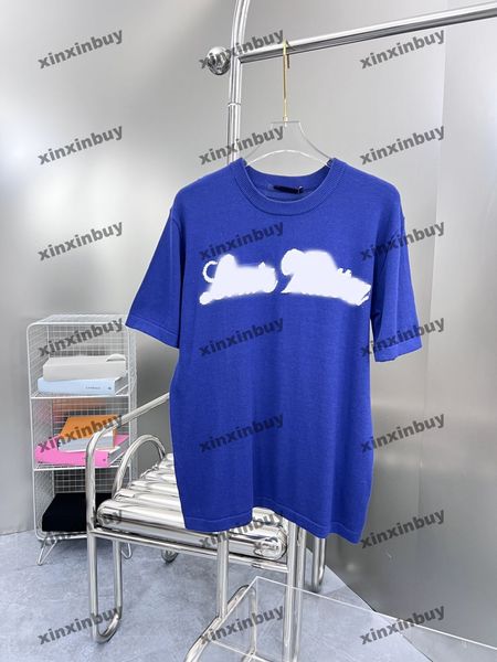 xinxinbuy men designer tee t shirt 23ss knitted cursive letter jacquard short sleeve cotton women black white blue s-xl, Black;brown
xinxinbuy men designer tee t shirt 23ss knitted cursive letter jacquard short sleeve cotton women black white blue s-xl, Black;brown