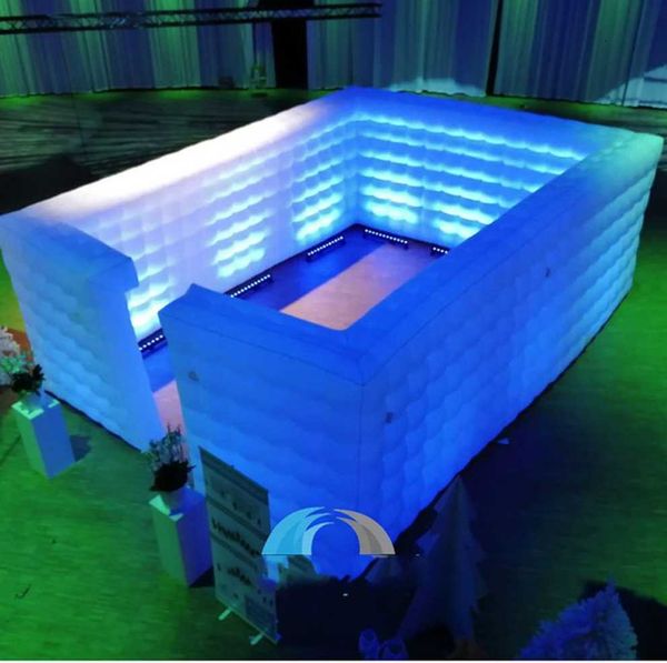 10x6m roofless 8x 6m inflatable curved wall white air boxer cube tent exhibition showroom with led lights for company party events
10x6m roofless 8x 6m inflatable curved wall white air boxer cube tent exhibition showroom with led lights for company party events