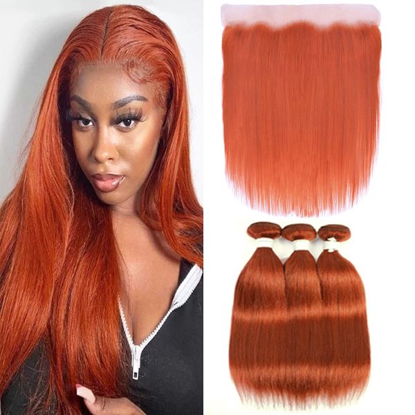 350 ginger bundles human hair bundles with 13x4 lace closure straight sew in weave unprocessed 10a brazilian virgin soft ginger orange hair, Black
350 ginger bundles human hair bundles with 13x4 lace closure straight sew in weave unprocessed 10a brazilian virgin soft ginger orange hair, Black
