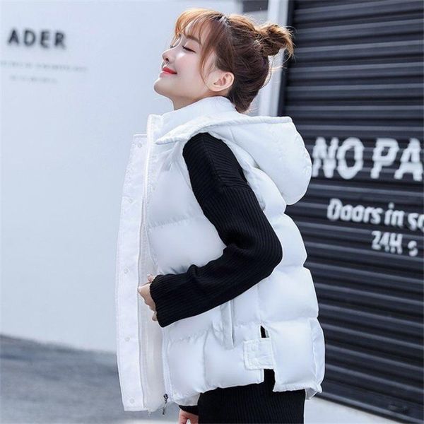 vests 2022new fashion short loose waistcoat down cotton jacket women autumn winter hooded sleeveless parkas vest outerwear female, Black;white
vests 2022new fashion short loose waistcoat down cotton jacket women autumn winter hooded sleeveless parkas vest outerwear female, Black;white