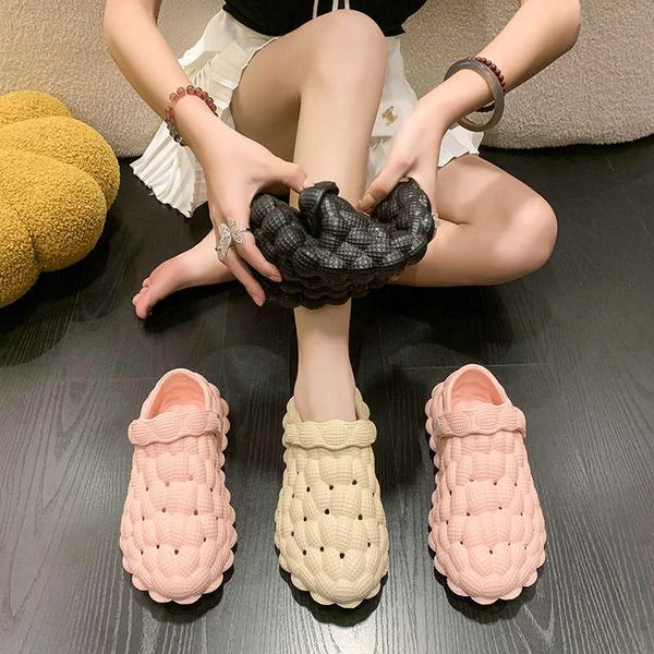 summer baotou cave women's jelly bubble litchi beach shoes outdoor indoor casual two wear thick sole sandals, Black
summer baotou cave women's jelly bubble litchi beach shoes outdoor indoor casual two wear thick sole sandals, Black